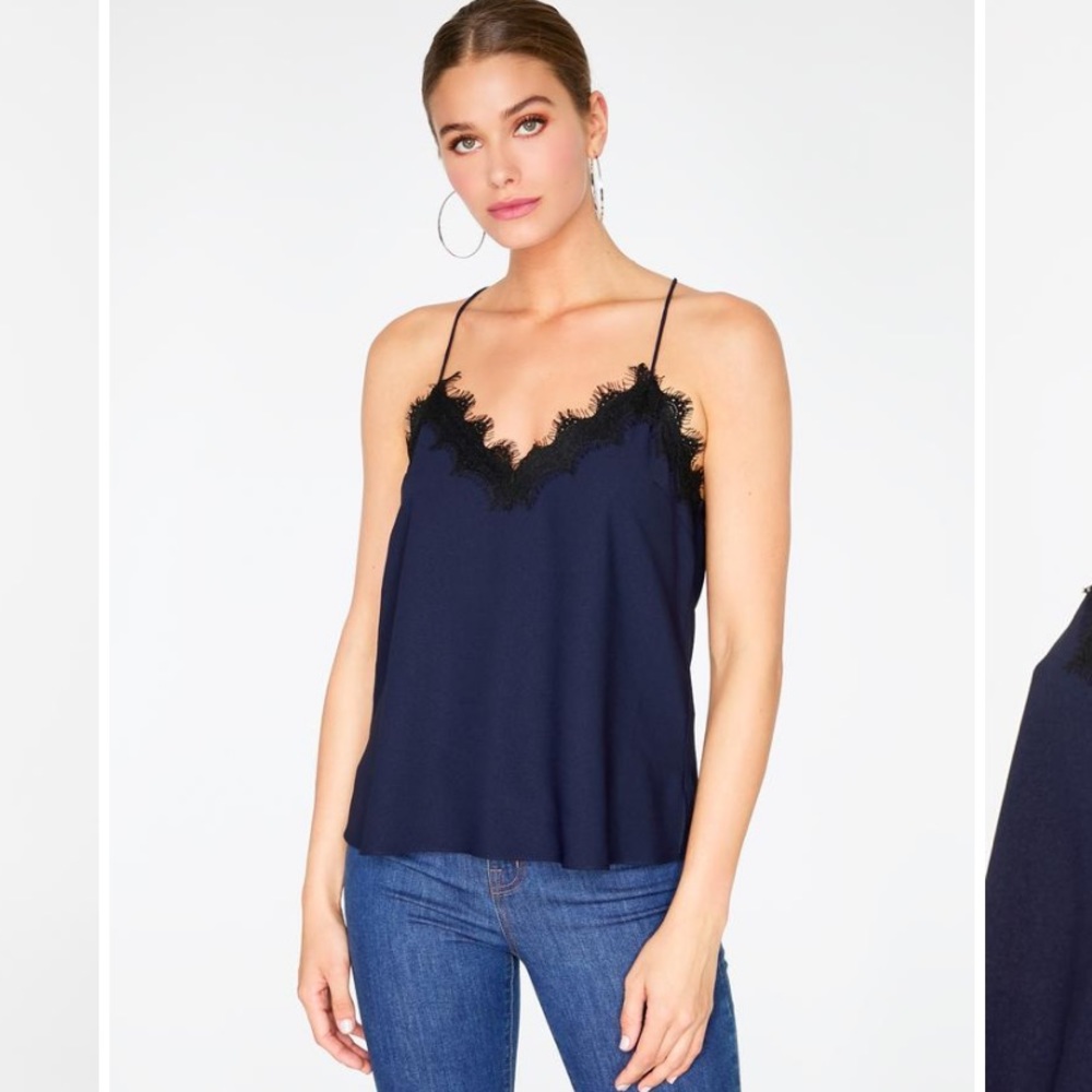 Navy Blue Lace Cami